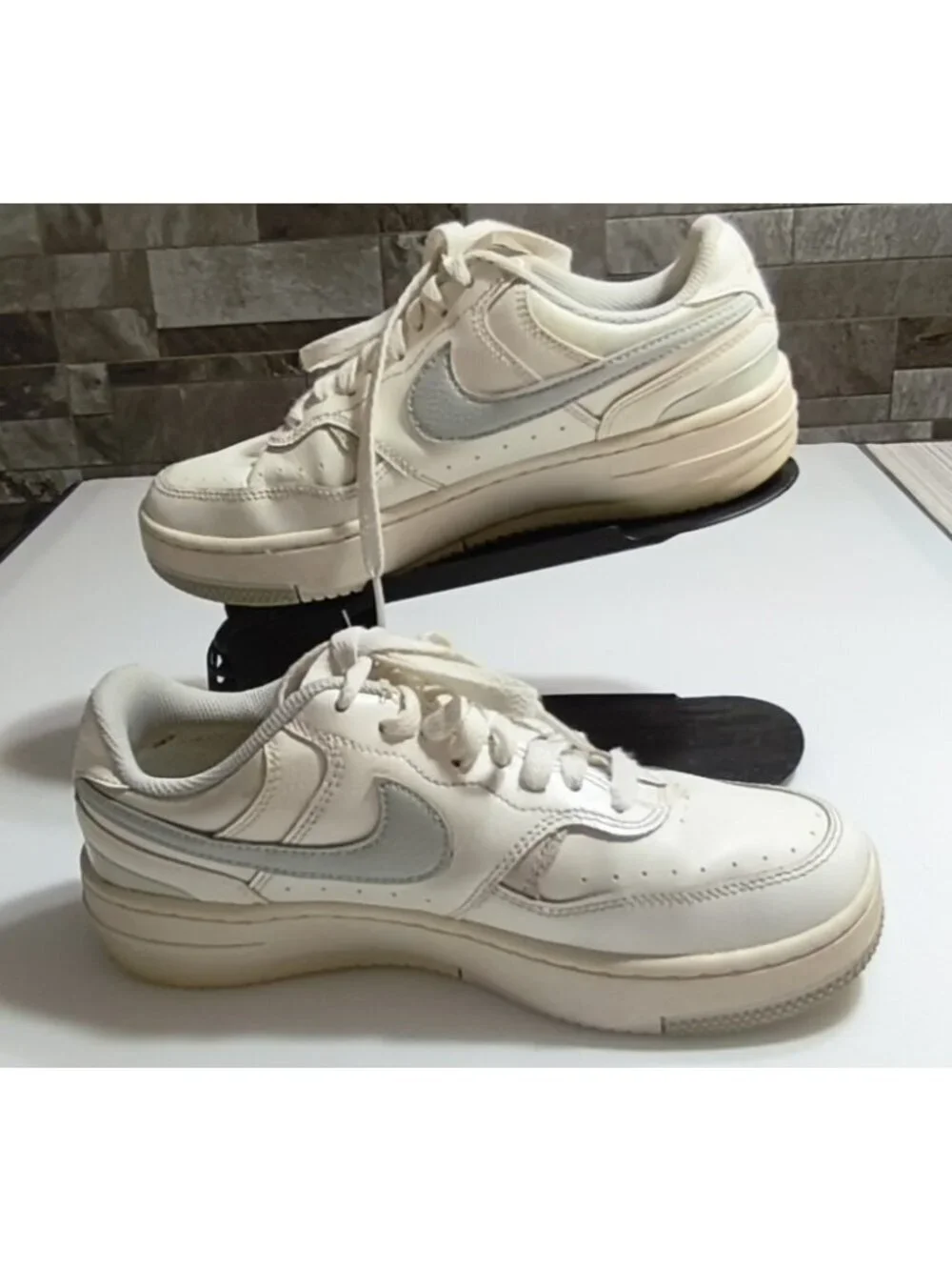 Size 8 - Nike Court Vision Low Womens Triple White White Good Condition